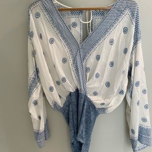 Free People open back bodysuit